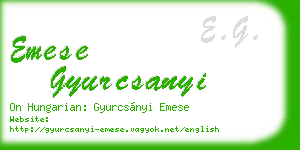 emese gyurcsanyi business card