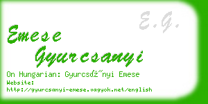 emese gyurcsanyi business card